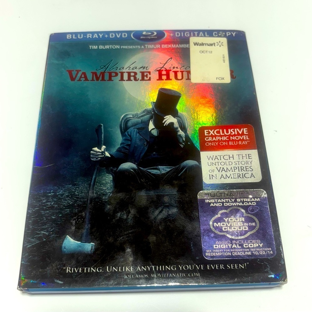 Abraham Lincoln: Vampire Hunter. Blu-ray, DVD, Digital Code combo pack